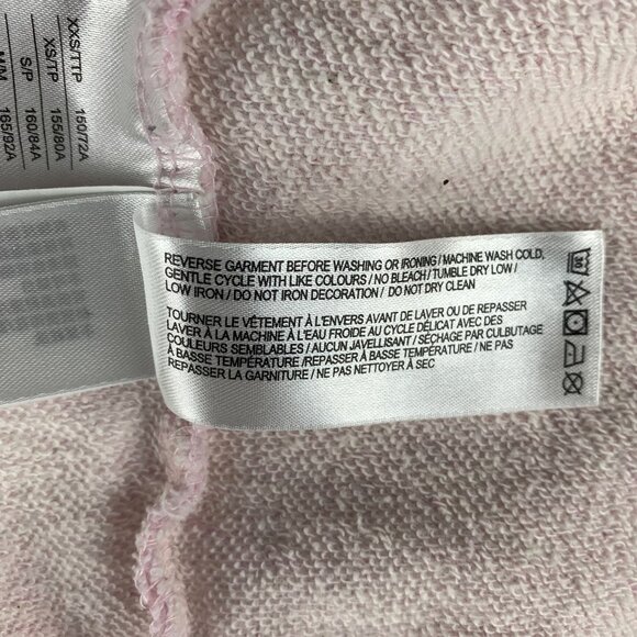 Roots Canada Pink Cotton Pullover Crop Hoodie Beaver Logo Womens Size Small - Picture 5 of 11